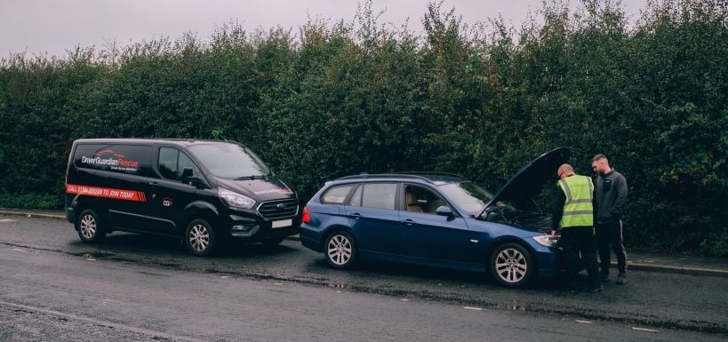 A Driver Guardian Member receiving Breakdown Assitance